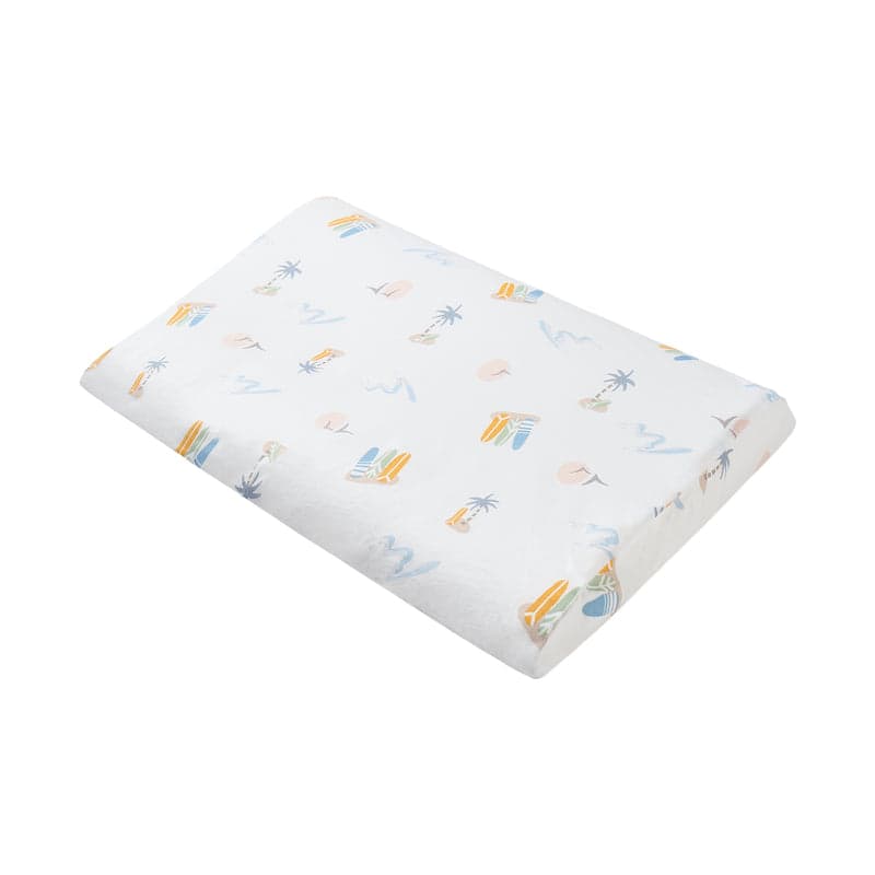 Nest Designs Bamboo Jersey Toddler Pillow With Pillowcase Pastel Waves