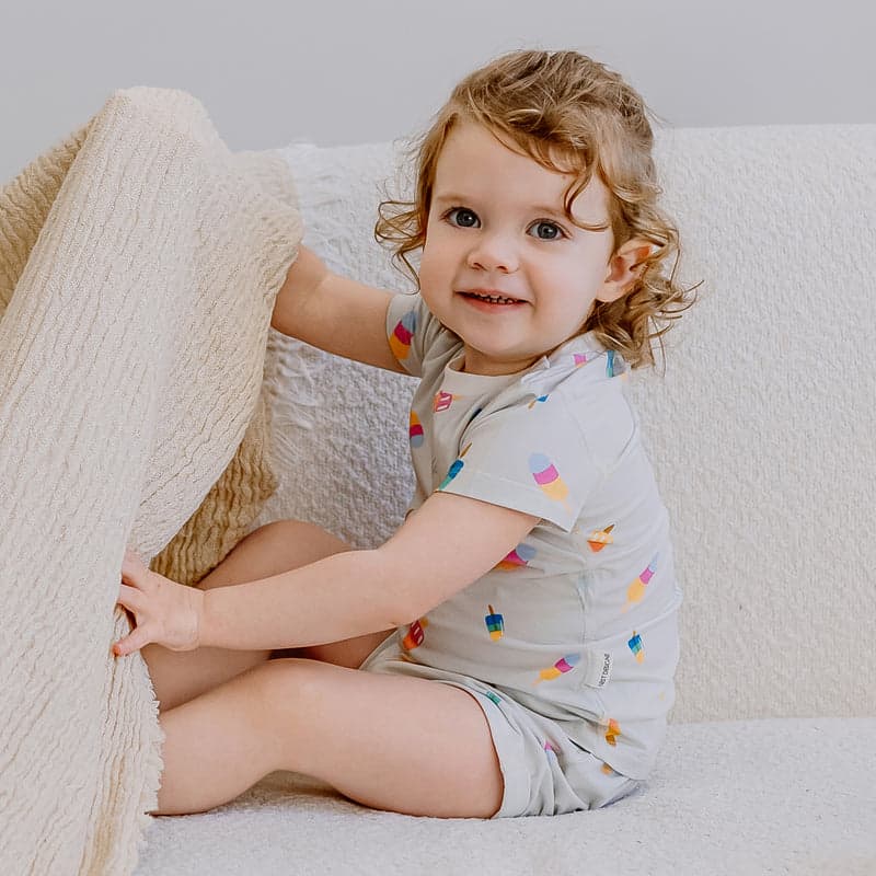 Nest Designs Bamboo Jersey Two-Piece Short Sleeve Pj Set Summer Pops