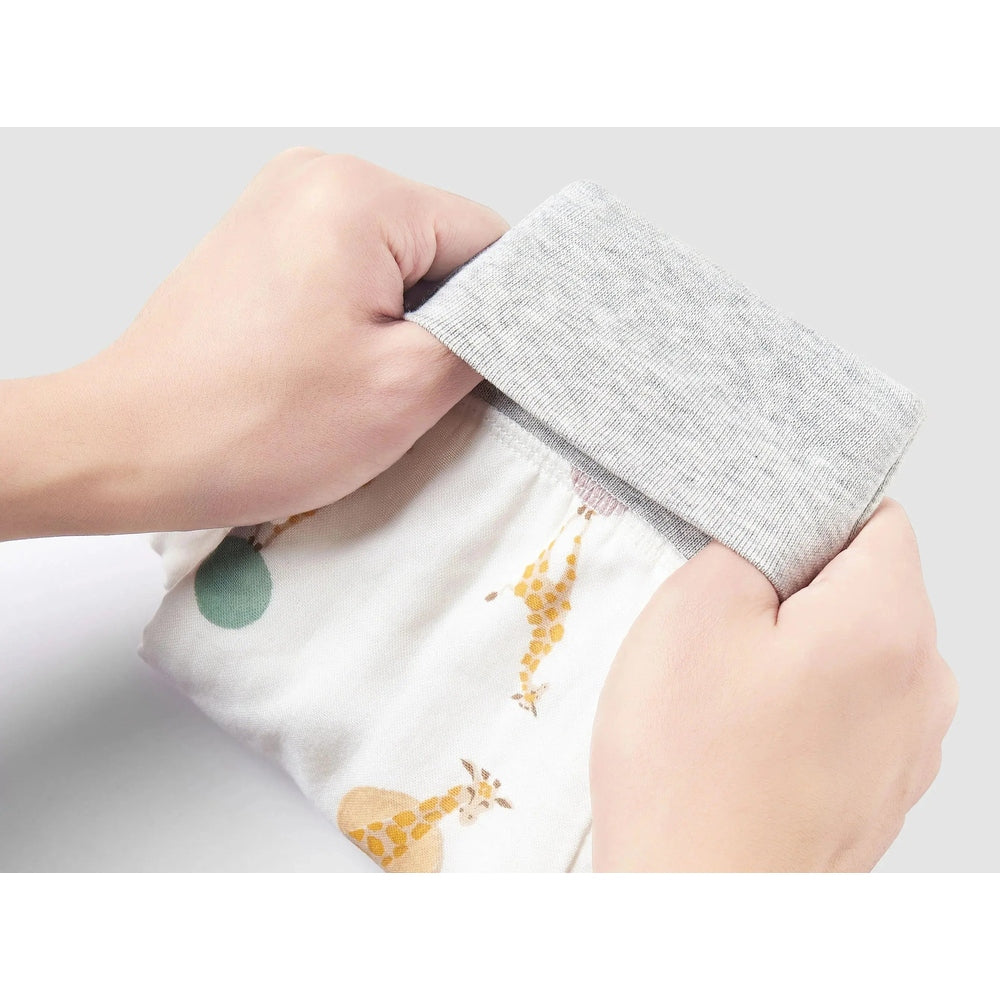 Nest Designs Bamboo Long Sleeve Footed Sleep Bag 1.0 Tog Giraffe Shapes