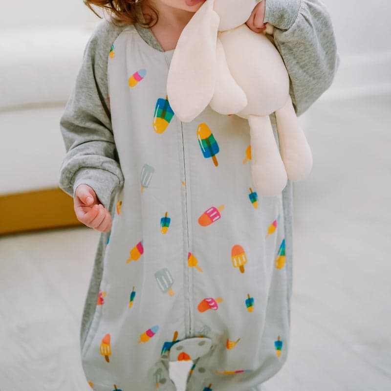 Nest Designs Bamboo Long Sleeve Footed Sleep Bag 1.0 Tog Summer Pops