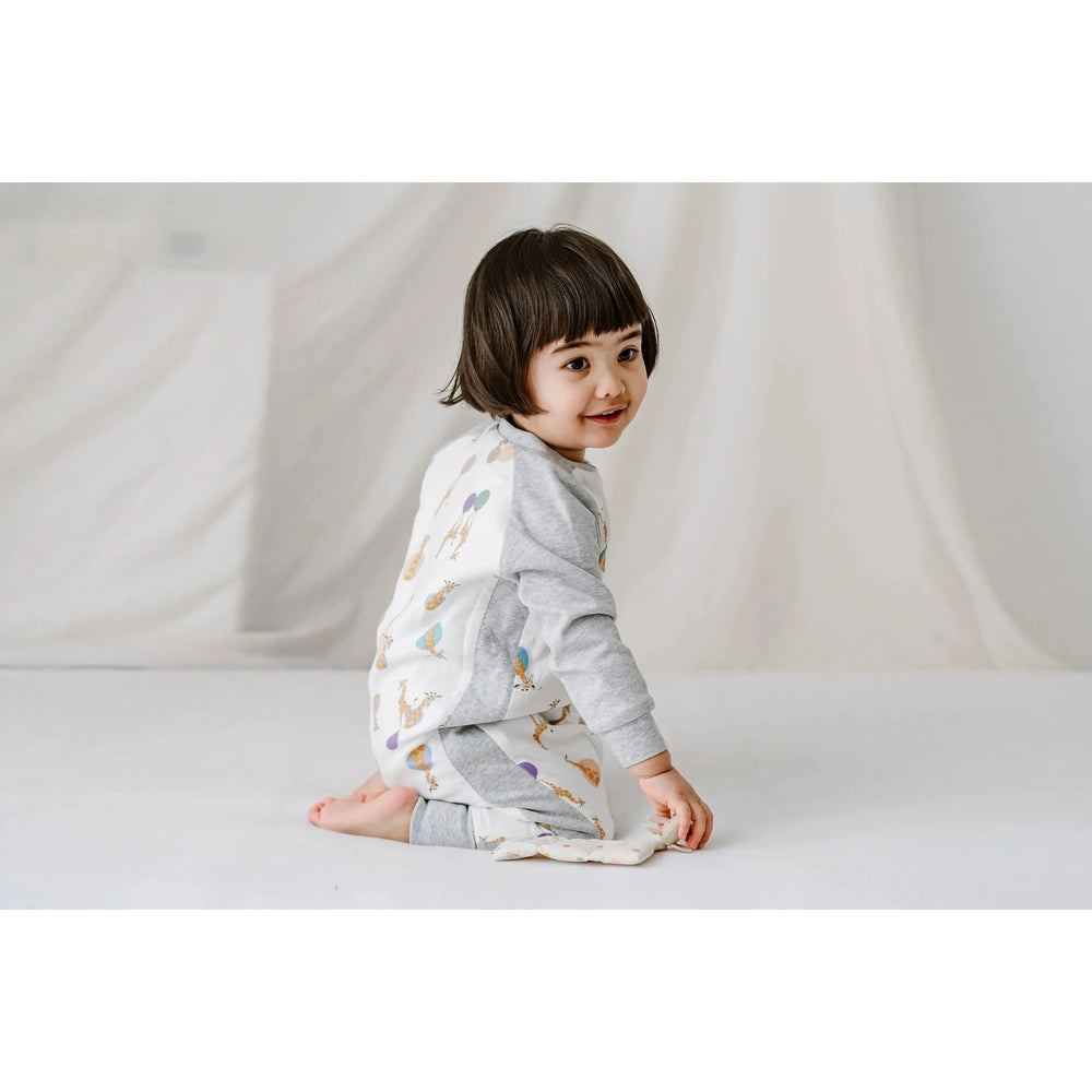 Nest Designs Bamboo Long Sleeve Footed Sleep Bag 1.0 Tog Giraffe Shapes
