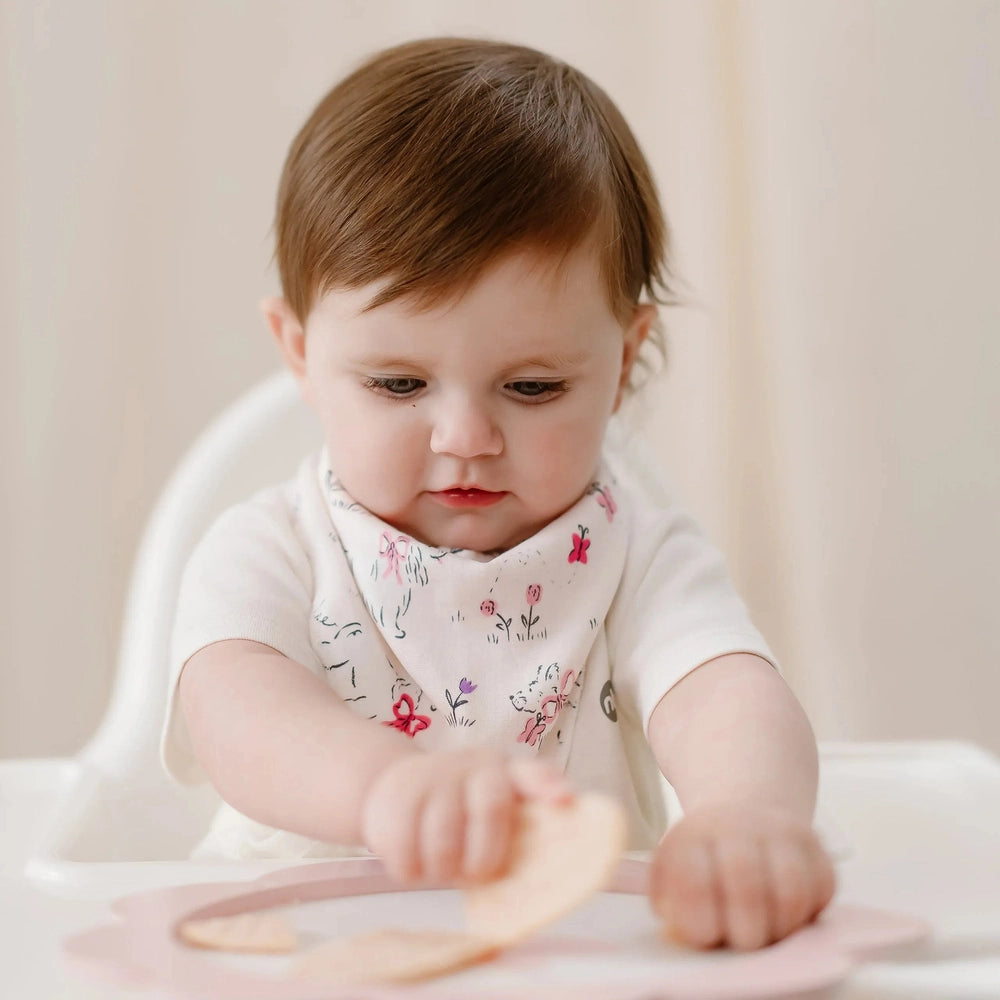 Nest Designs Bamboo Muslin Baby Bandana Bib Doggie Meadow