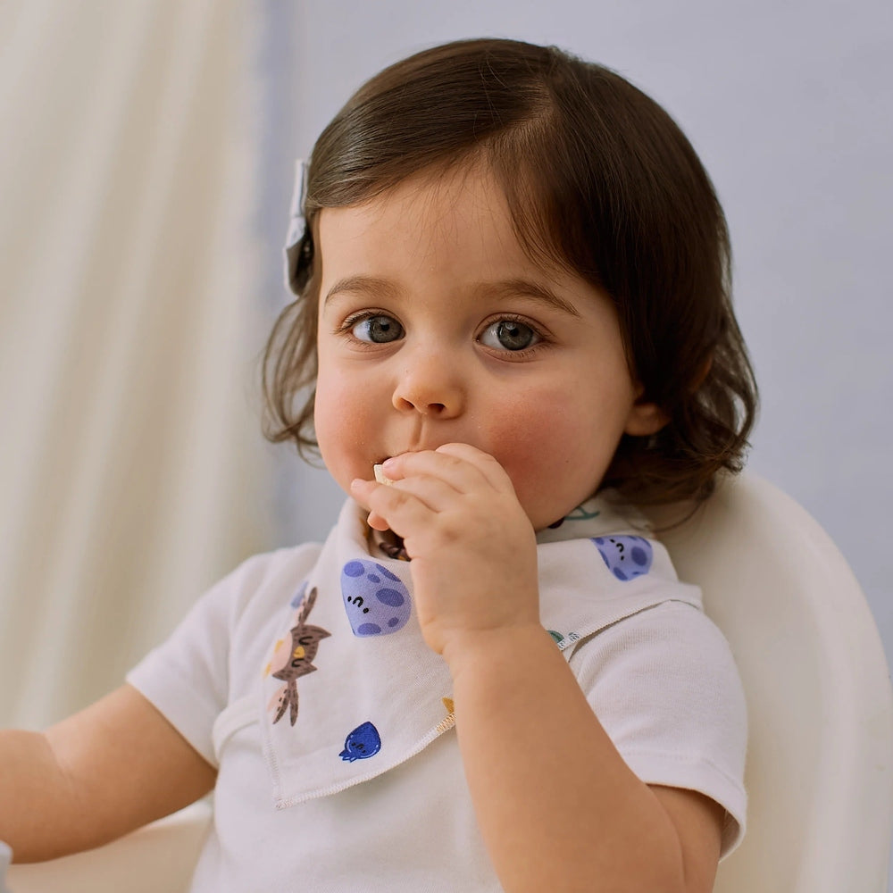 Nest Designs Bamboo Muslin Baby Bandana Bib Evening Bounty