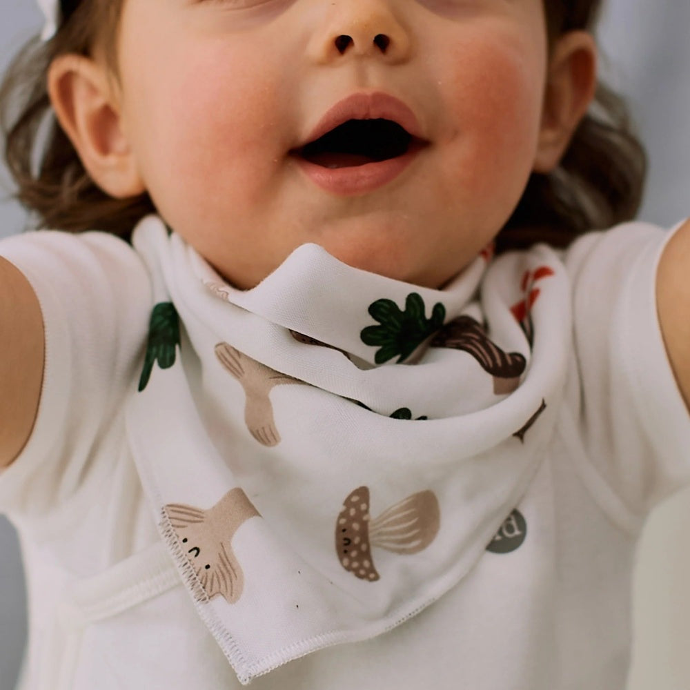 Nest Designs Bamboo Muslin Baby Bandana Bib Forest Forage