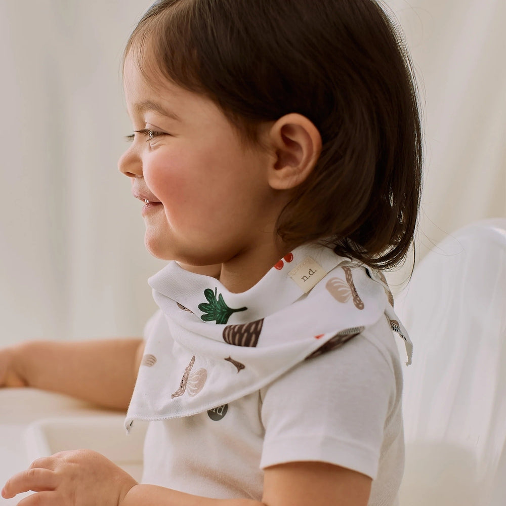 Nest Designs Bamboo Muslin Baby Bandana Bib Forest Forage