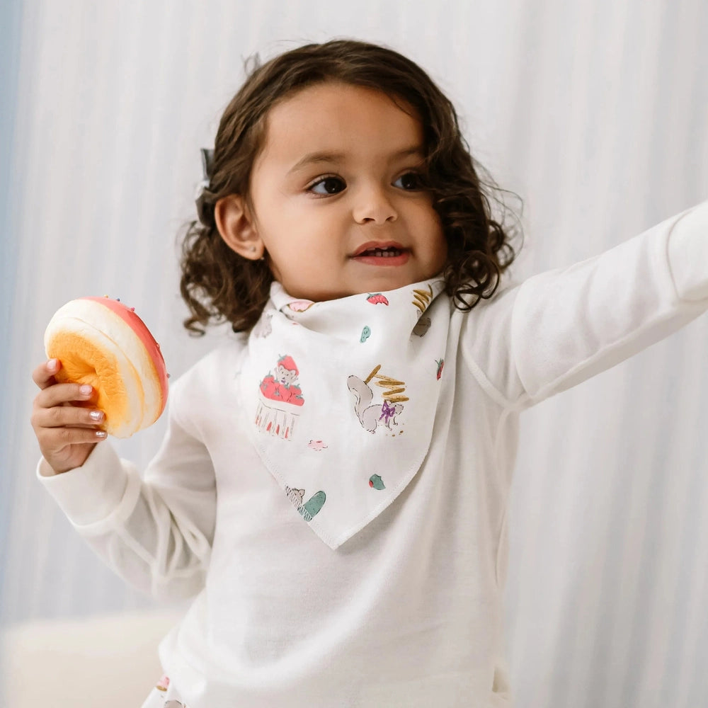 Nest Designs Bamboo Muslin Baby Bandana Bib Very Squirrelly