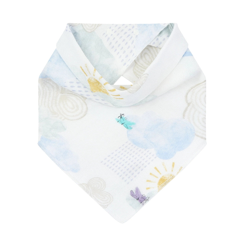 Nest Designs Bamboo Muslin Bandana Bib Fluffy Puffs