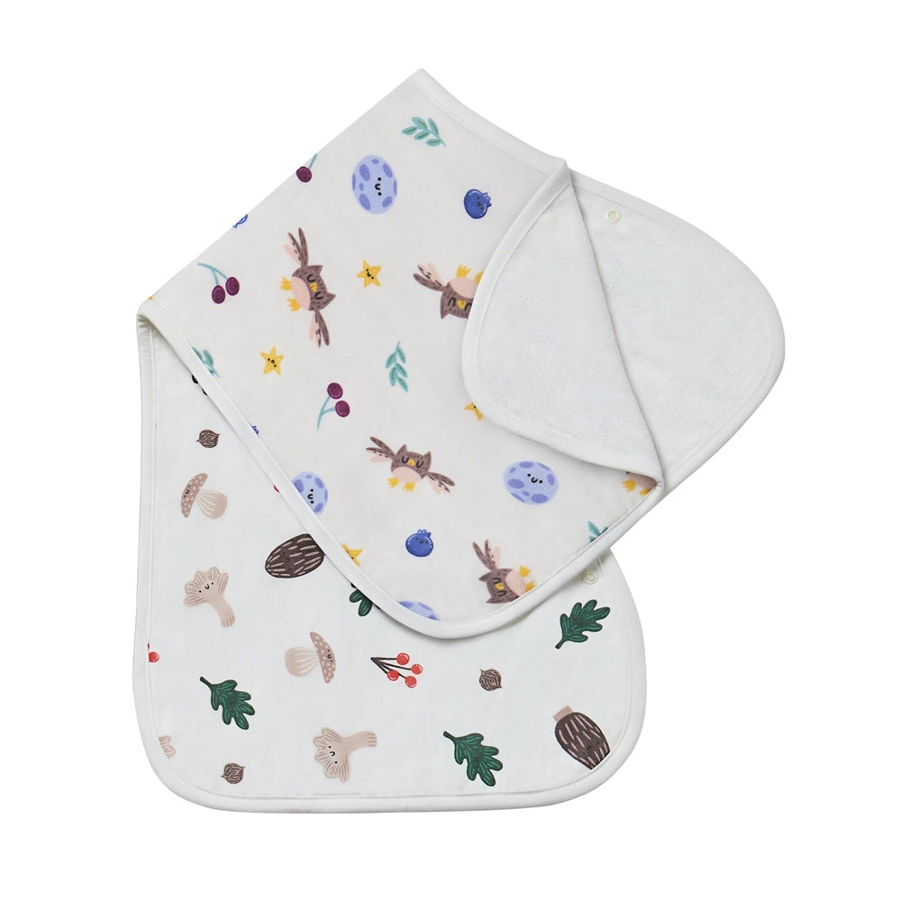 Nest Designs Bamboo Muslin Burp 'n Bib 2 Pack Fall Magic