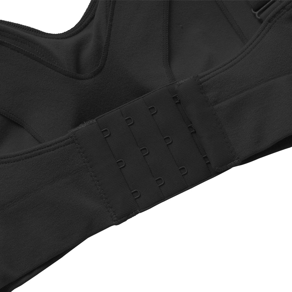 Nest Designs Bamboo Nest Bump Nursing Bra in Black with back closure