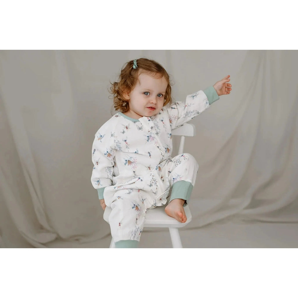 Nest Designs Bamboo Pima Long Sleeve Footed Sleep Bag 0.6 Tog Fairy Tale