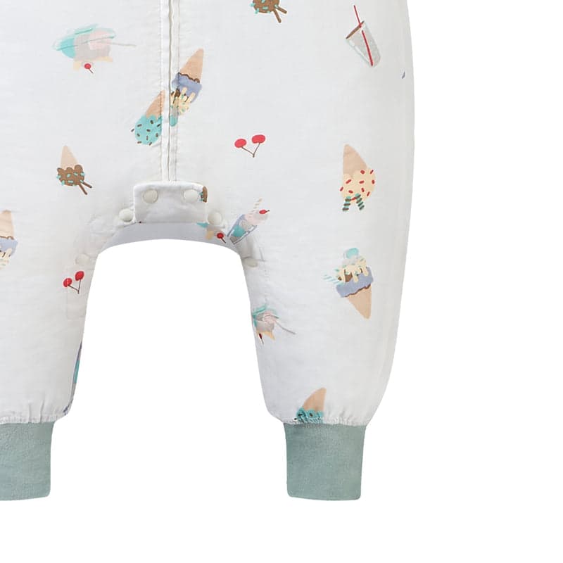 Nest Designs Bamboo Pima Long Sleeve Footed Sleep Bag 0.6 Tog Ice Cream Summer