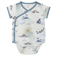 Nest Designs Bamboo Short Sleeve Kimono Onesie Ocean Wonders