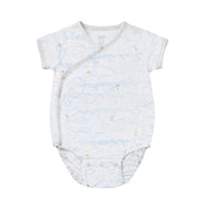 Nest Designs Bamboo Short Sleeve Kimono Onesie Surf's Up