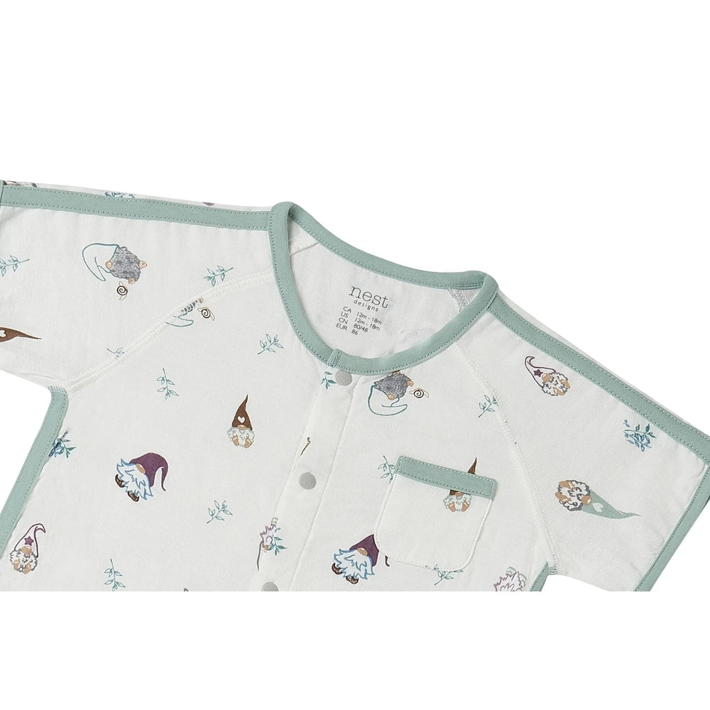 Nest Designs Bamboo Short Sleeve Romper Oh Gnome