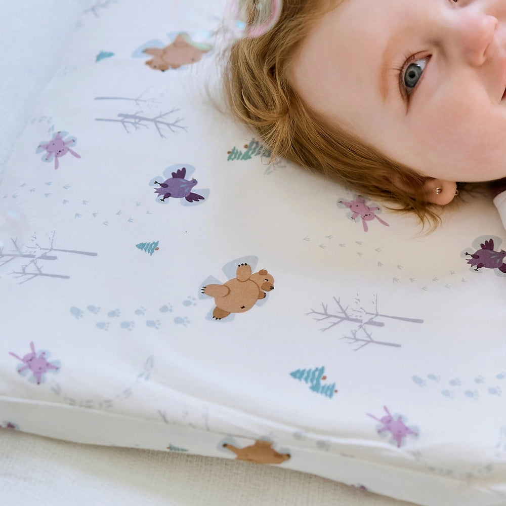 Nest Designs Bamboo Toddler Pillow With Pillowcase Snow Angels