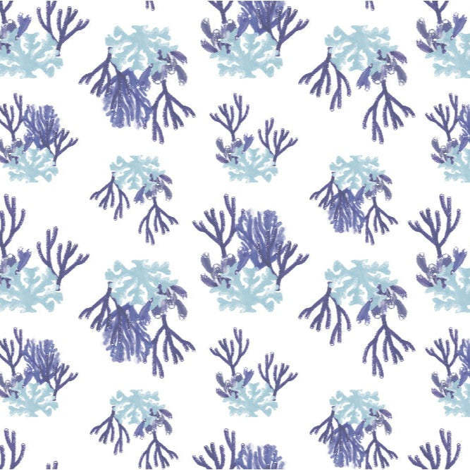 Nest Designs bamboo toddler pillow with pillowcase (Medium) Blue Reef, featuring blue coral reef pattern