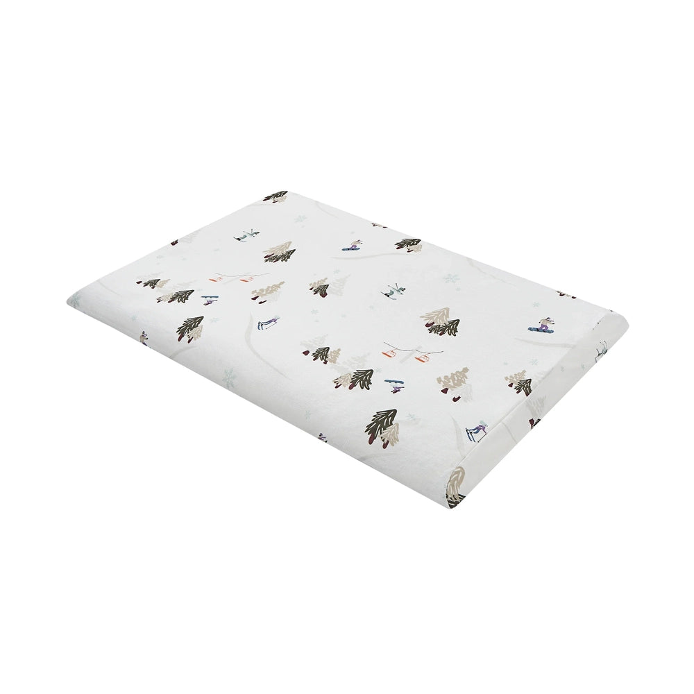 Nest Designs Bamboo Toddler Pillow With Pillowcase Chills N' Thrills Pillow in White with Winter Tree Print