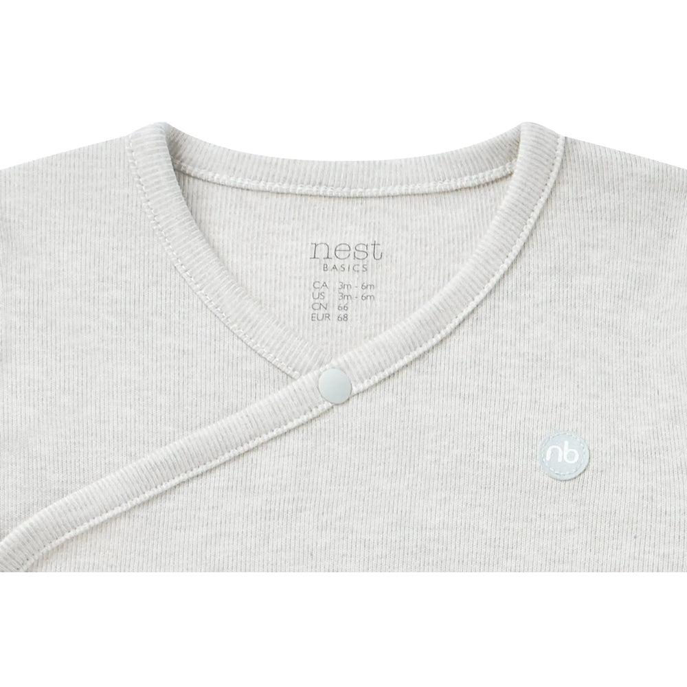 Nest Designs Basics Organic Cotton 3 Piece Baby Gift Set Light Grey