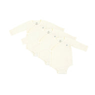 Nest Designs Basics Organic Cotton Ribbed Kimono Long Sleeve Onesie (3 Pack) White