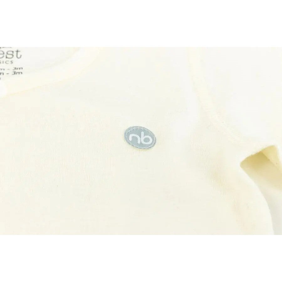 Nest Designs Basics Organic Cotton Ribbed Kimono Long Sleeve Onesie (3 Pack) White