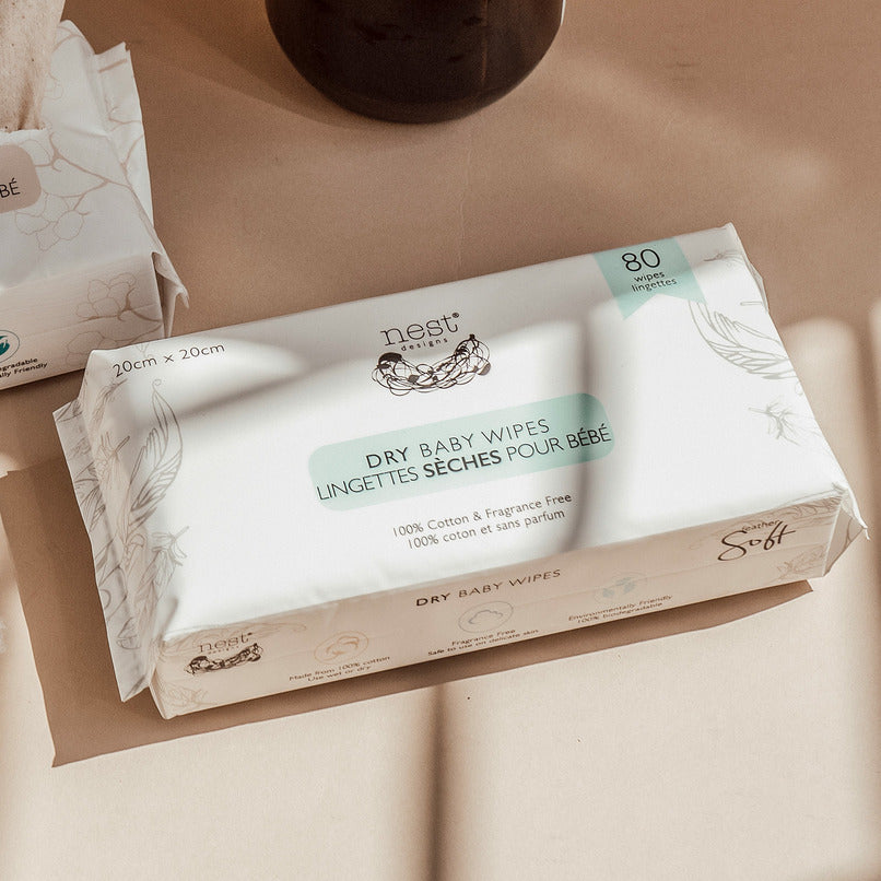 Nest Designs Cotton Dry Baby Wipes (80pcs)