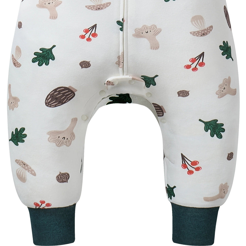 Nest Designs Cotton Long Sleeve Footed Sleep Bag 1.0 Tog Forest Forage