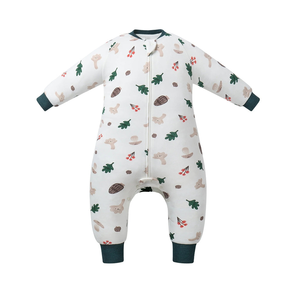 Nest Designs Cotton Long Sleeve Footed Sleep Bag 1.0 Tog Forest Forage