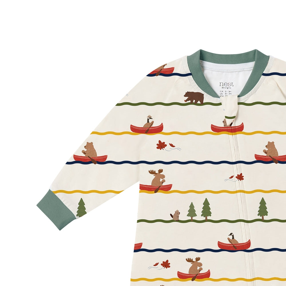 Nest Designs Long Sleeve Footed Sleeper Canoe Do It