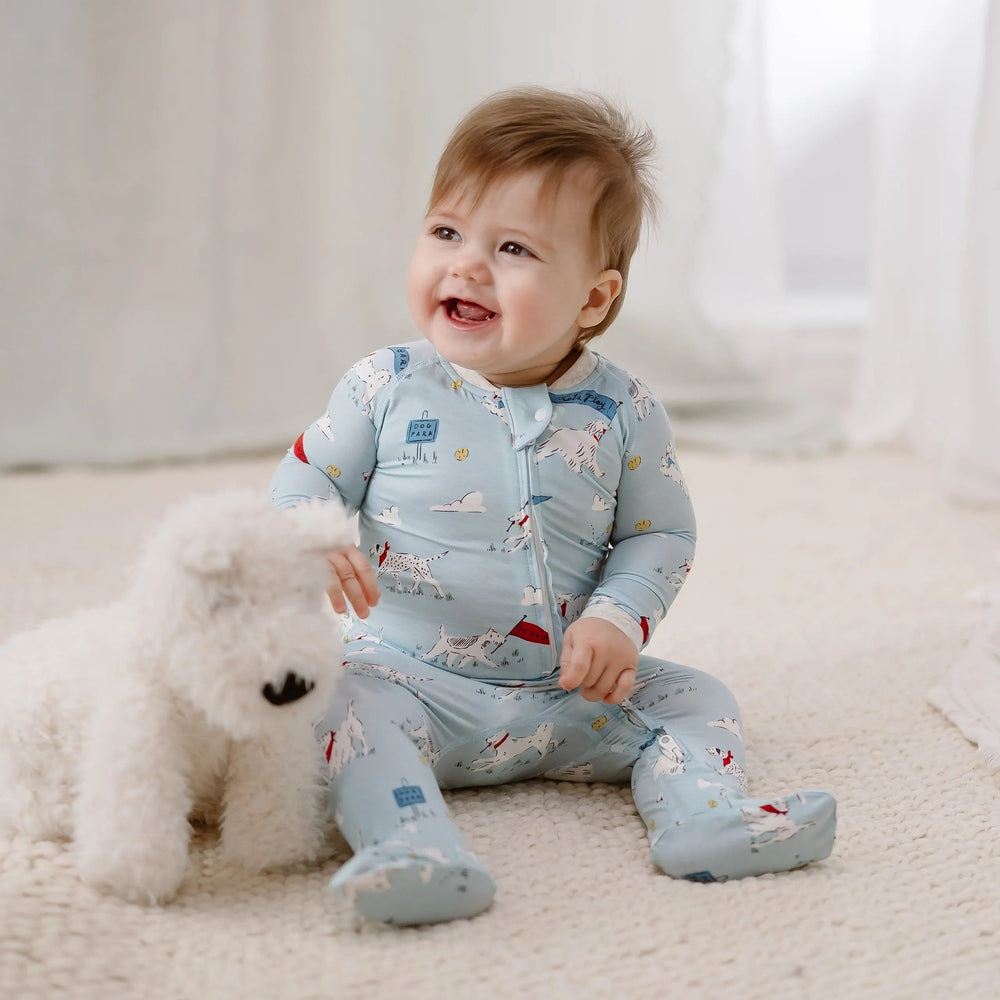 Nest Designs Long Sleeve Footed Sleeper Puppy Park