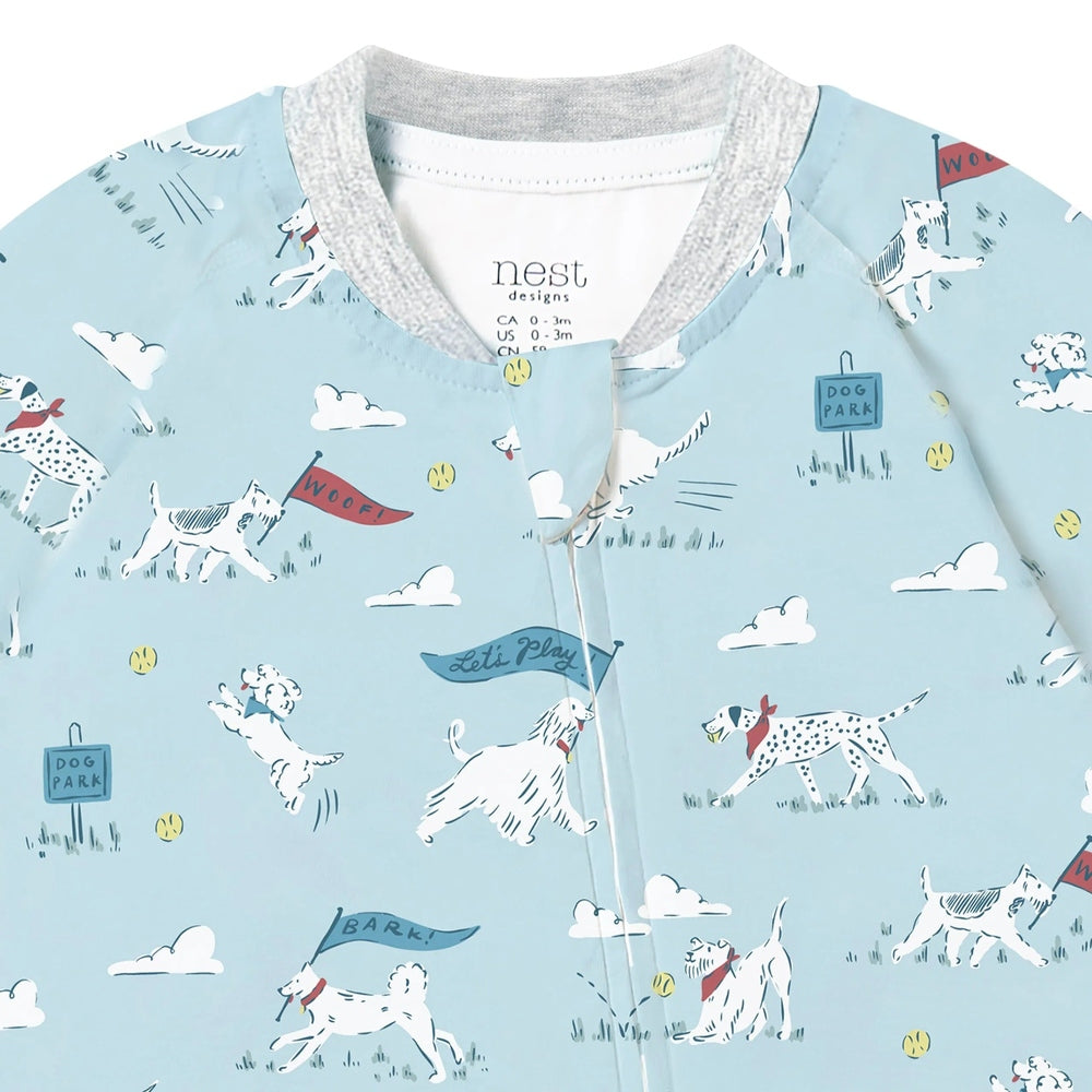 Nest Designs Long Sleeve Footed Sleeper Puppy Park