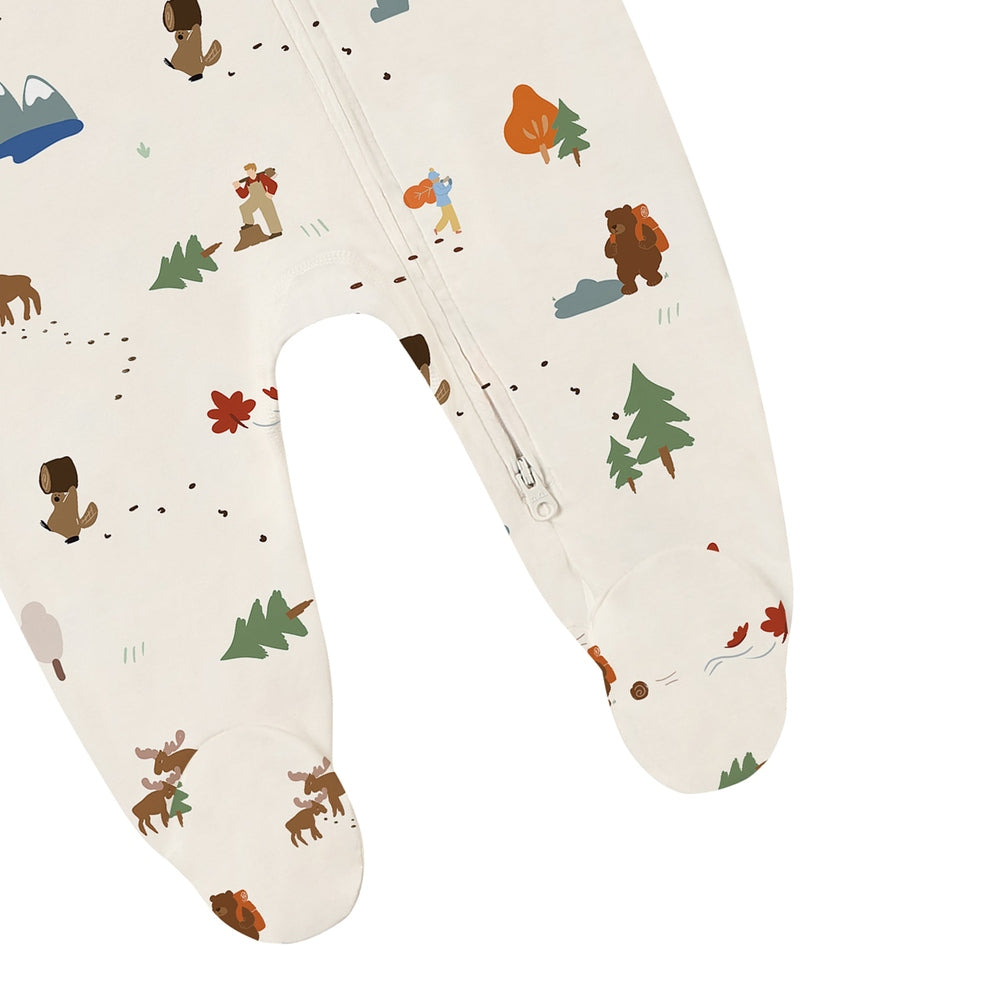 Nest Designs Long Sleeve Footed Sleeper Timber