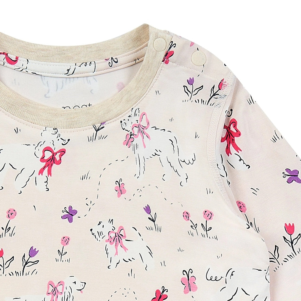 Nest Designs Long Sleeve PJ Set Doggie Meadow