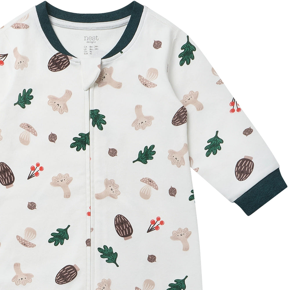 Nest Designs Long Sleeve Romper Forest Forage