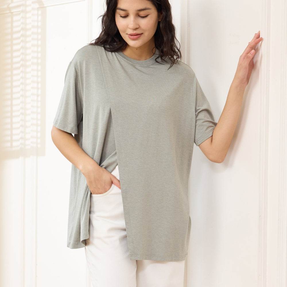 Nest Designs Nursing Tee Fog Grey