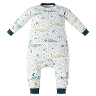 Nest Designs Organic Cotton Long Sleeve Footed Sleep Bag 1.0 Tog Stars White