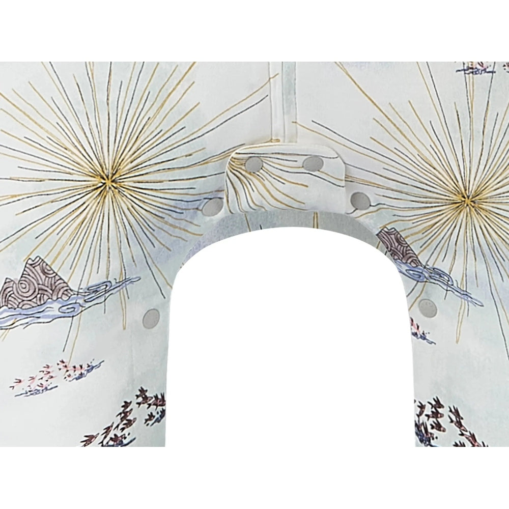 Nest Designs Organic Cotton Long Sleeve Footed Sleep Bag 1.0 Tog Ocean Wonders in pale blue, shown with footed fit.