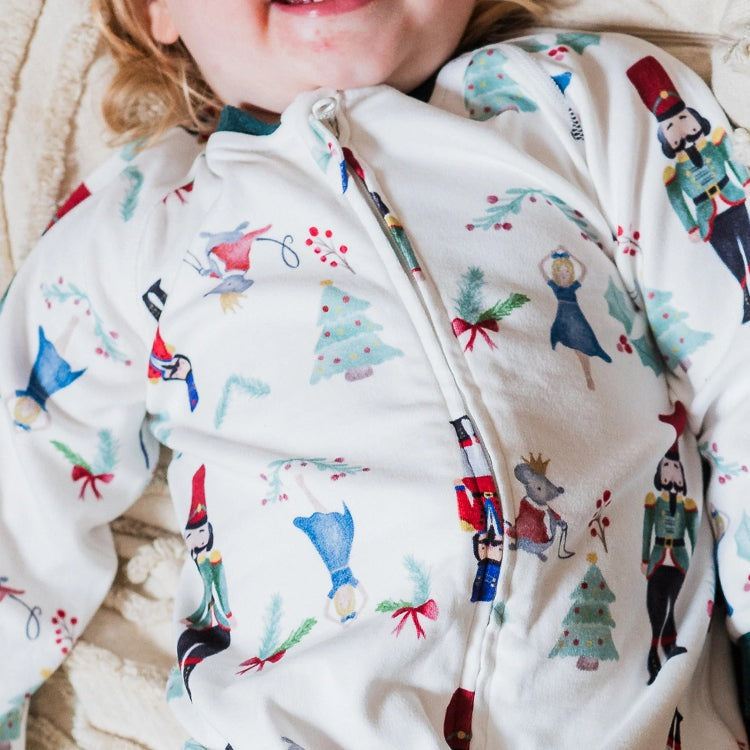 Nest Designs Organic Cotton Long Sleeve Footless Sleeper Nutcracker