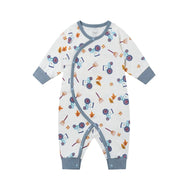 Nest Designs Organic Cotton Long Sleeve Kimono Romper On The Farm