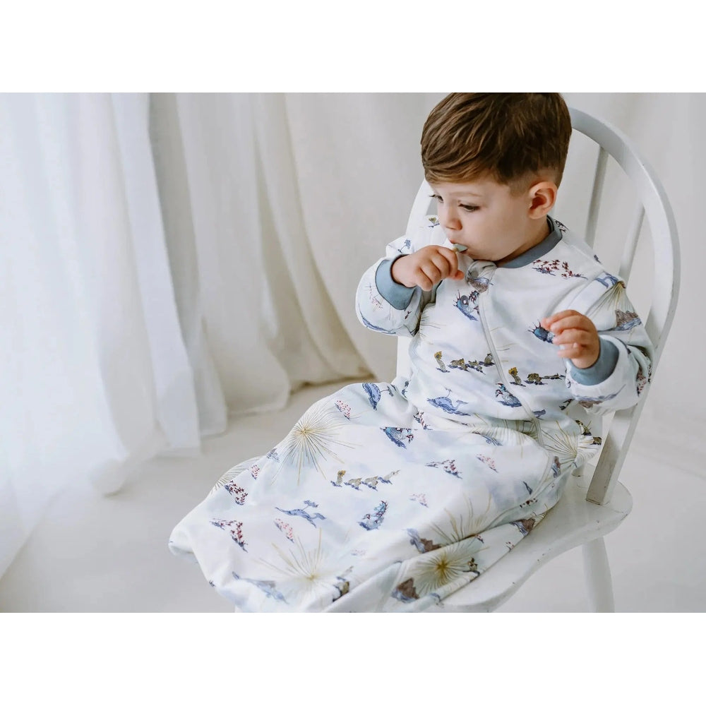 Nest Designs Organic Cotton Removable Long Sleeve Sleep Bag 1.0 Tog Ocean Wonders