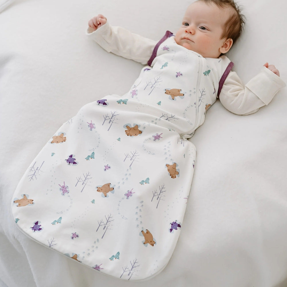 Nest Designs Organic Cotton Startle Stop Sleep Bag 0.5 Tog Snow Angels