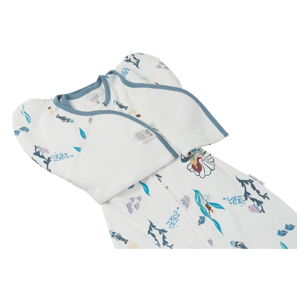 Nest Designs Organic Cotton Startle Stop Sleep Bag 0.5 Tog Splish Splash (0-3M)