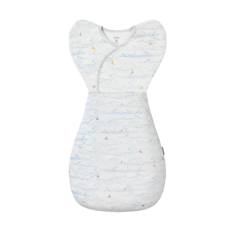 Nest Designs Organic Cotton Startle Stop Sleep Bag 0.5 Tog Surf's Cup