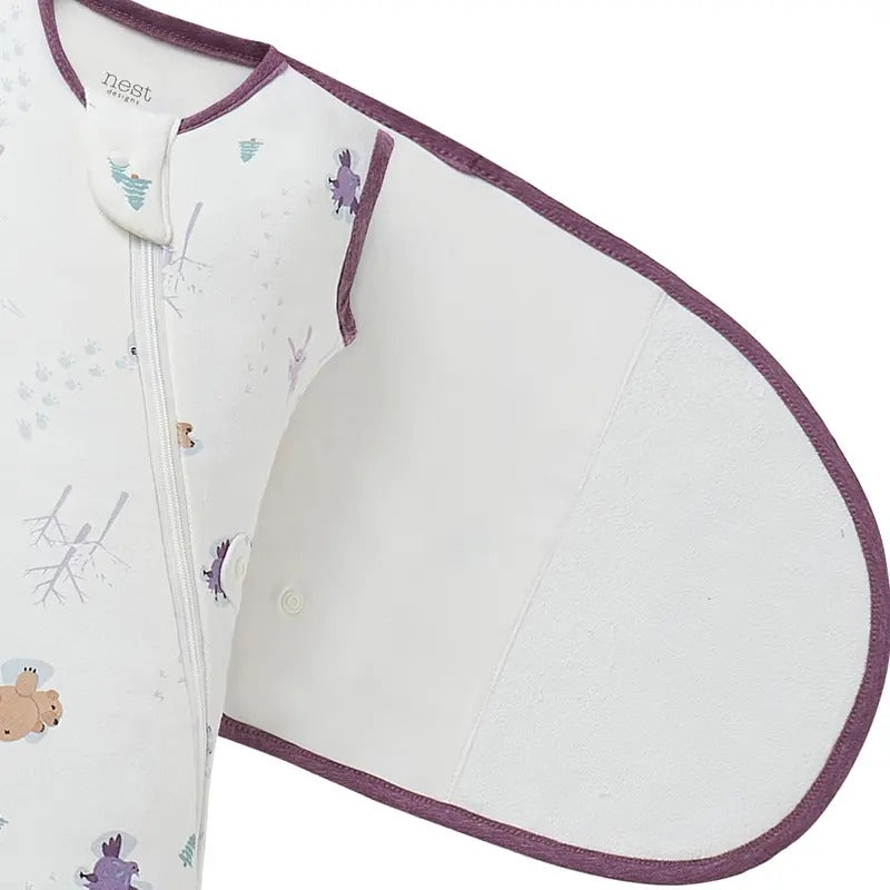 Nest Designs Organic Cotton Startle Stop Sleep Bag 0.5 Tog Snow Angels