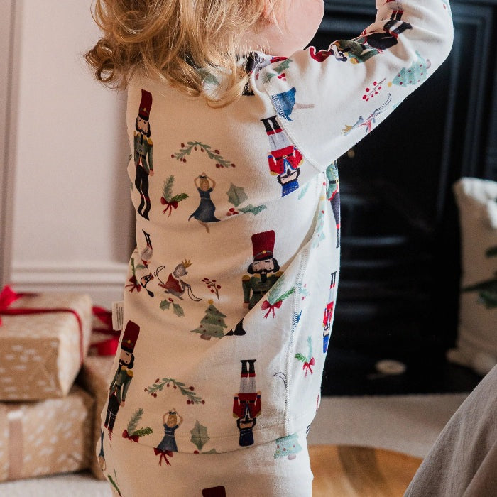 Nest Designs Organic Cotton Two-Piece Long Sleeve Pj Set Nutcracker