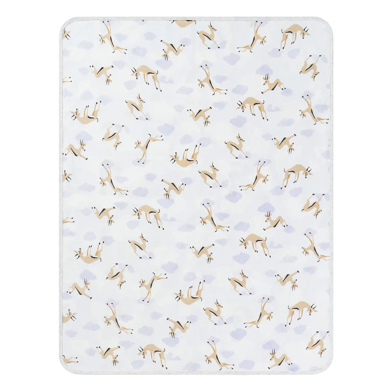 Nest Designs changing pad, organic cotton, waterproof, Sahara Sky camel pattern on white