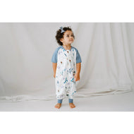 Nest Designs Raglan Bamboo Pima Short Sleeve Footed Sleep Bag 0.6 Tog Splish Splash