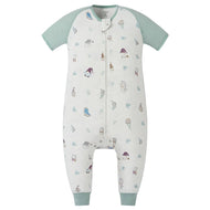 Nest Designs Raglan Bamboo Pima Short Sleeve Footed Sleep Bag 0.6 Tog Oh Gnome