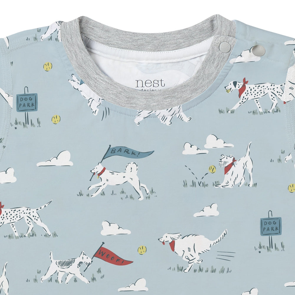Nest Designs Short Sleeve PJ Set Puppy Park