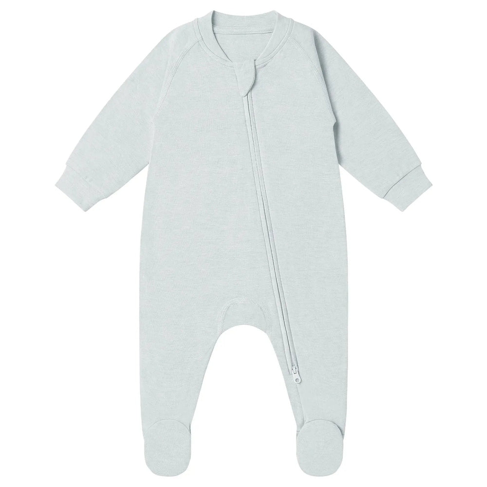Nest Designs Tanboocel Long Sleeve Footed Sleeper- Pantone Ice Flow