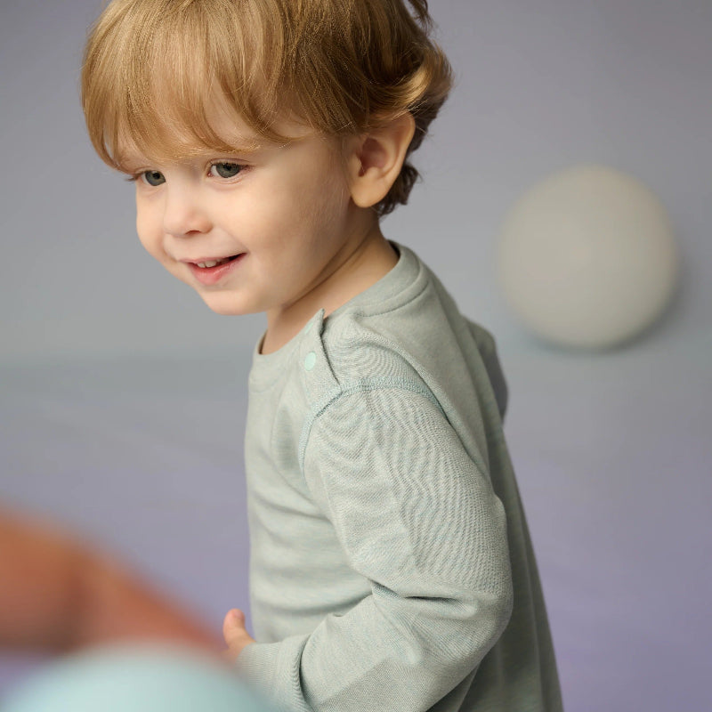 Nest Designs Tanboocel slate two-piece long-sleeve toddler pajama set